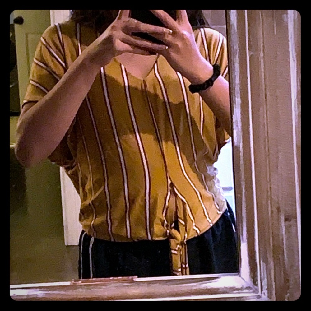 mustard yellow top
